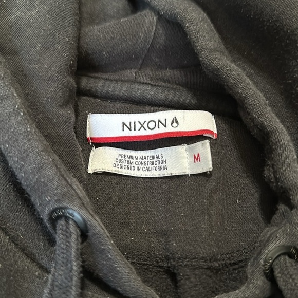 Nixon Black Logo Hoodie Medium - Picture 3 of 5